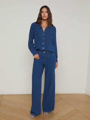 Isla Chambray Shirt shirt L'AGENCE