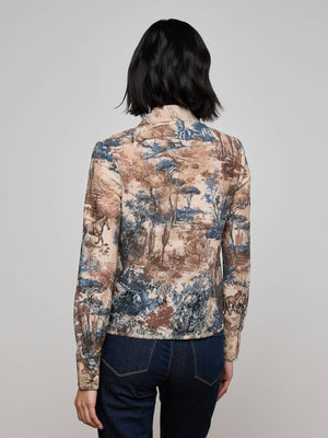 Maia Printed Lace Blouse