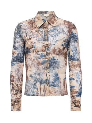 Maia Printed Lace Blouse