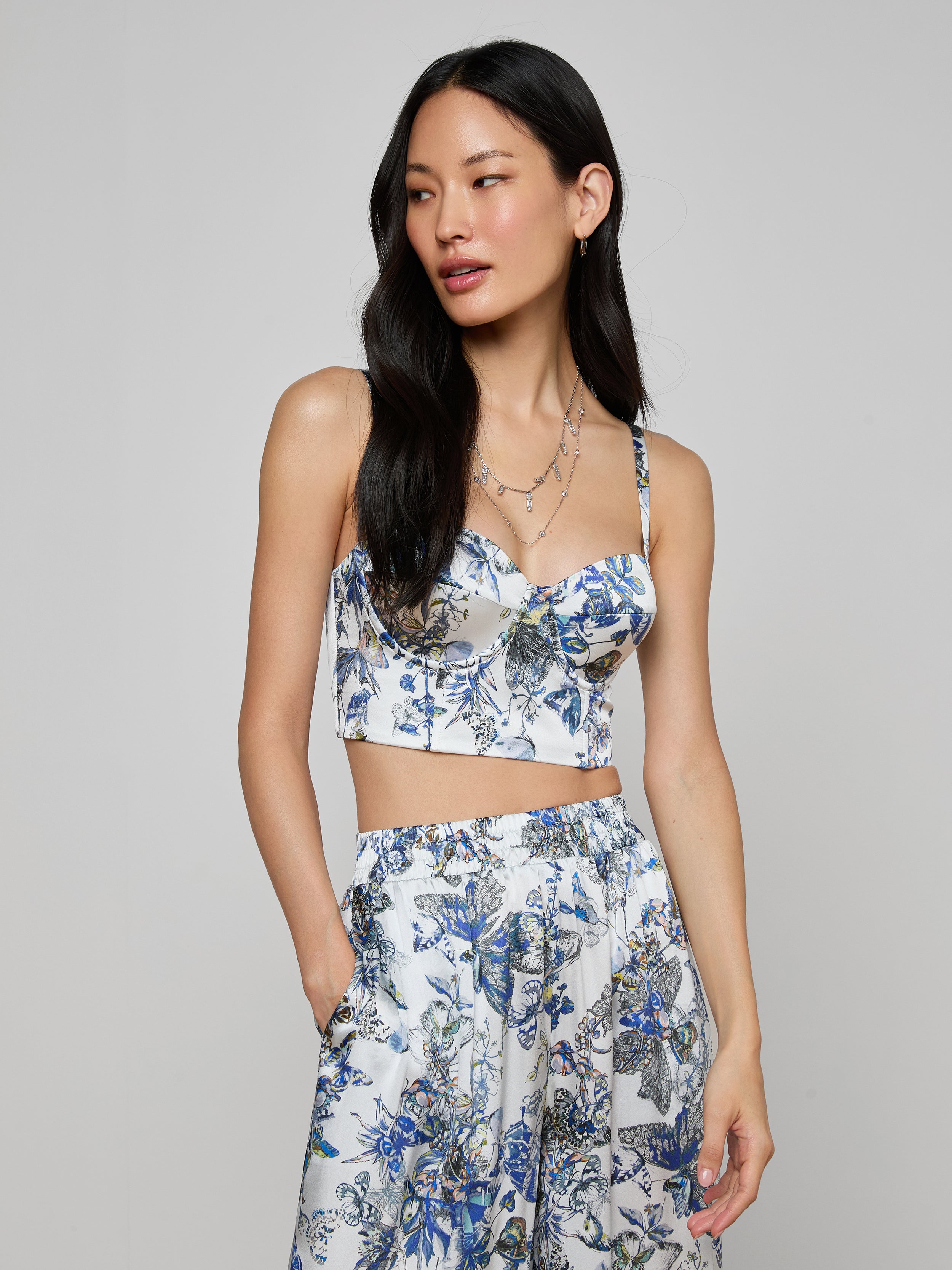 キャミソール Bibiy.  BEVERLY BUSTIER Sonya Bustier in Ivory | L'AGENCE