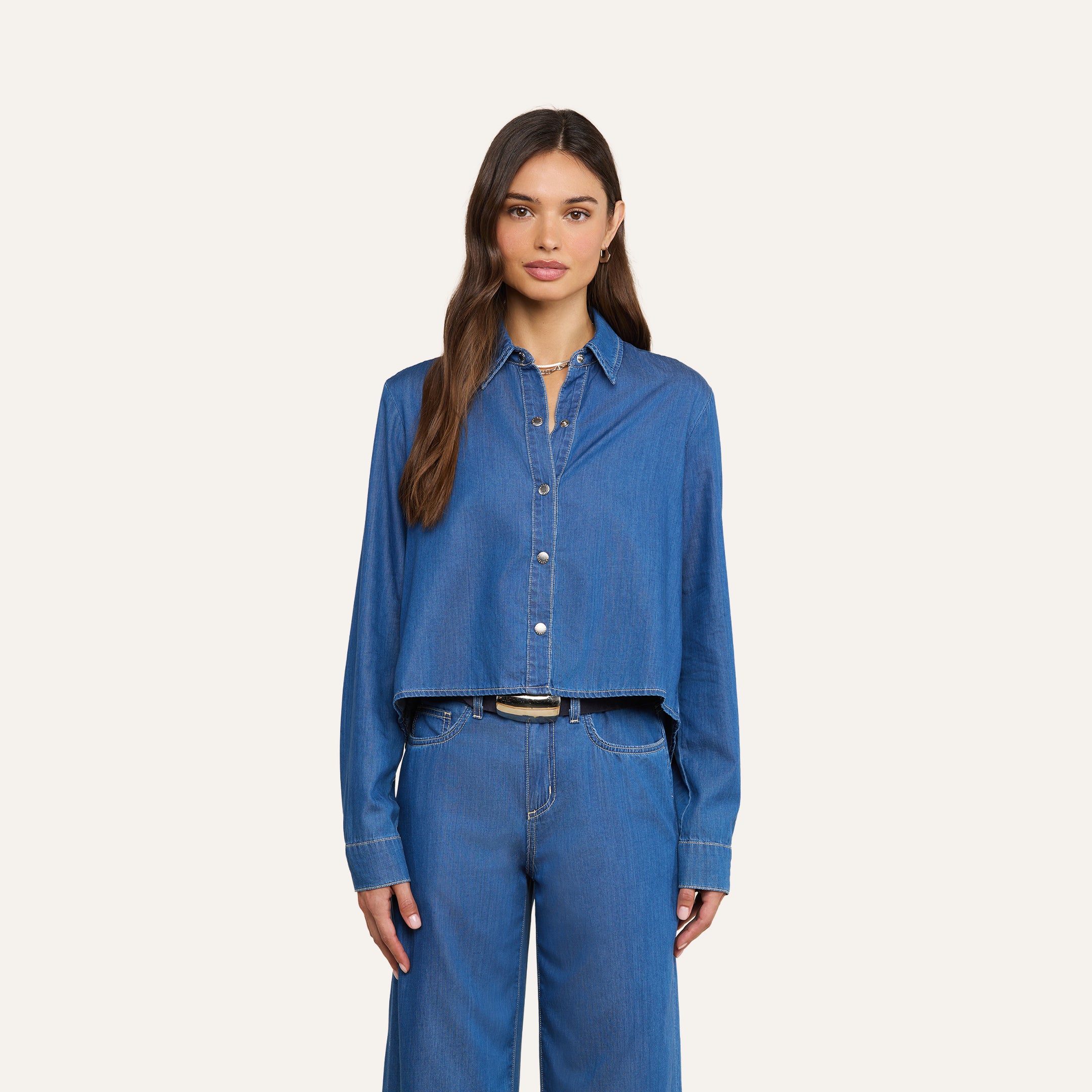 Annette Chambray Shirt in Cherokee | L'AGENCE
