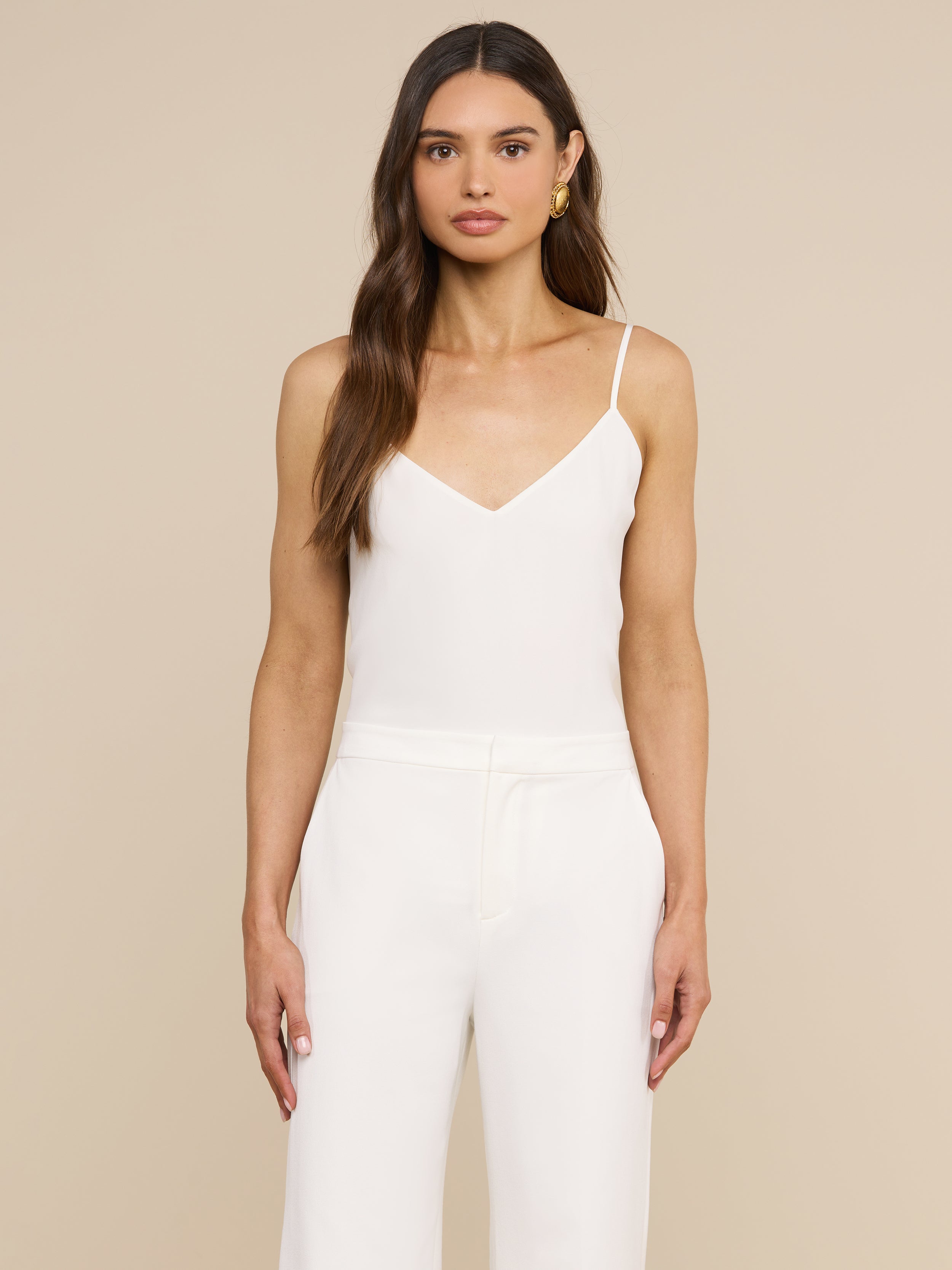 Jane Silk Camisole in Ivory | L'AGENCE