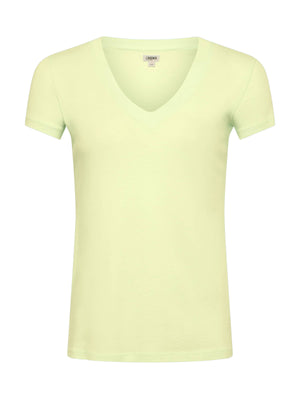 T-shirt en coton à col V Becca