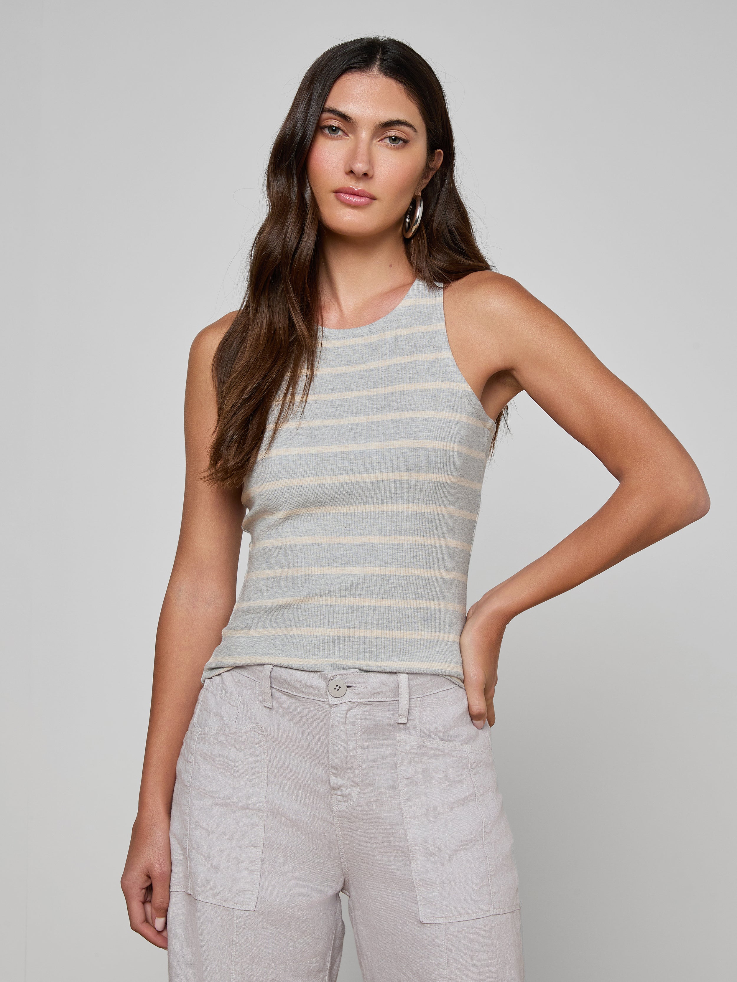 トップス Nida Tank Grey Melange Nida Tank Verbe Purple | Maplestore