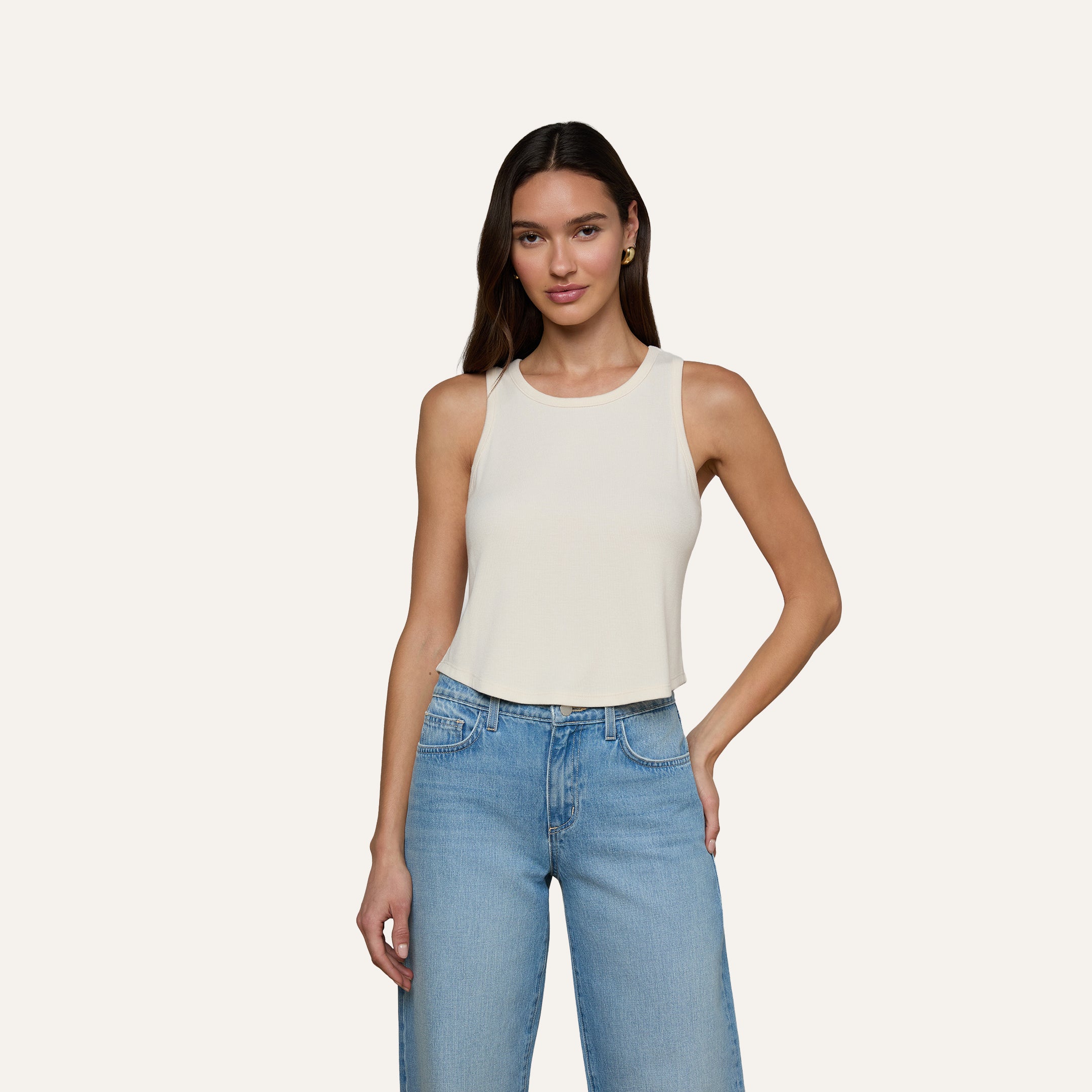 Cael Tank Top in Ecru | L