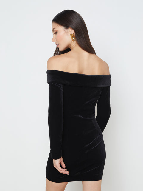 Micaela Velvet Dress dress L'AGENCE Sale   
