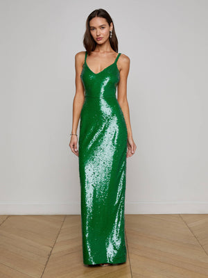 Abito maxi con paillettes karma