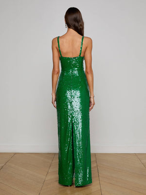 Abito maxi con paillettes karma