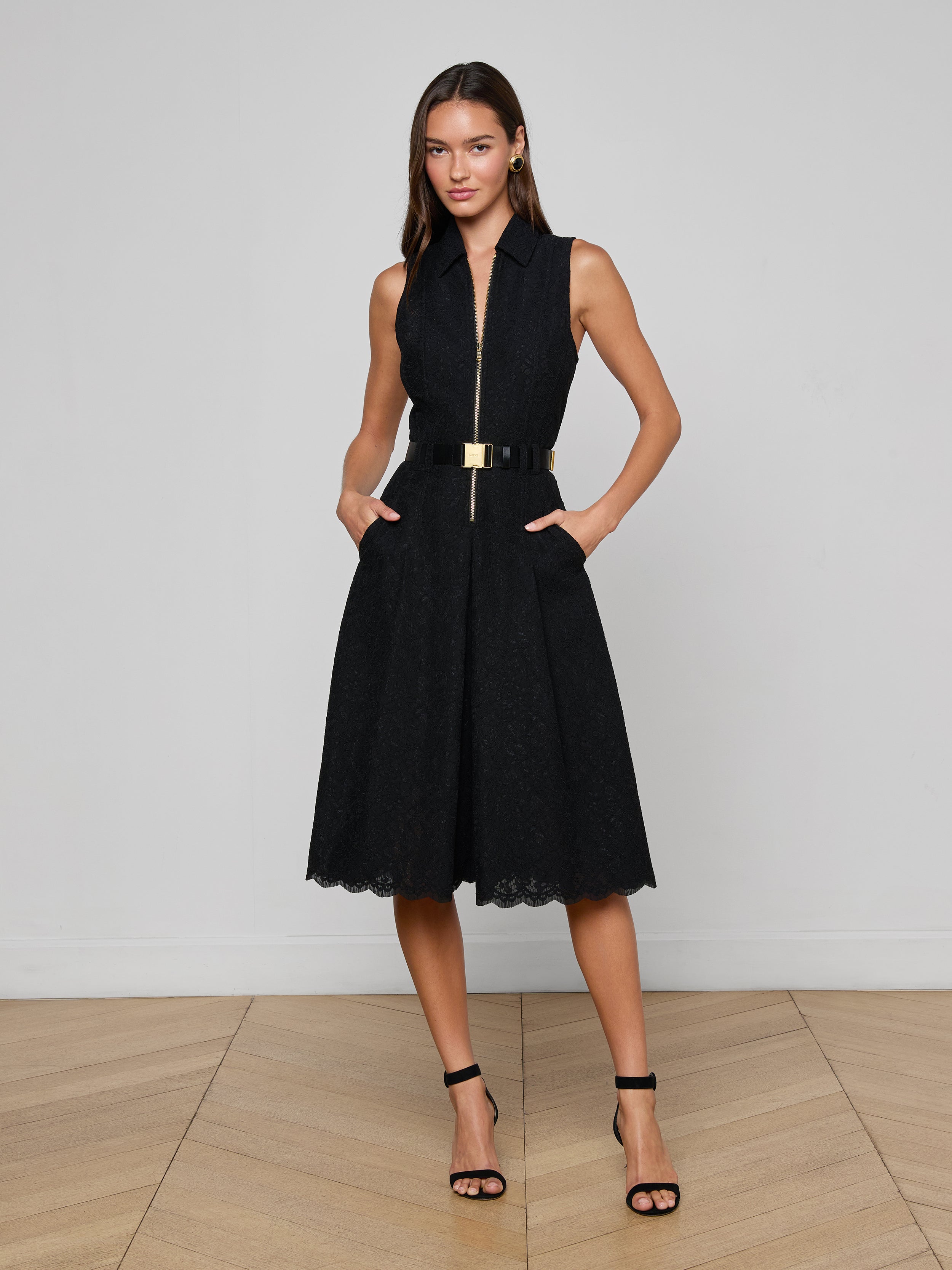 L'AGENCE Women's Kylo Belted Shirtdress - Black - Size 4 L'AGENCE Women's Kylo Belted Shirtdress - Black - Size 4