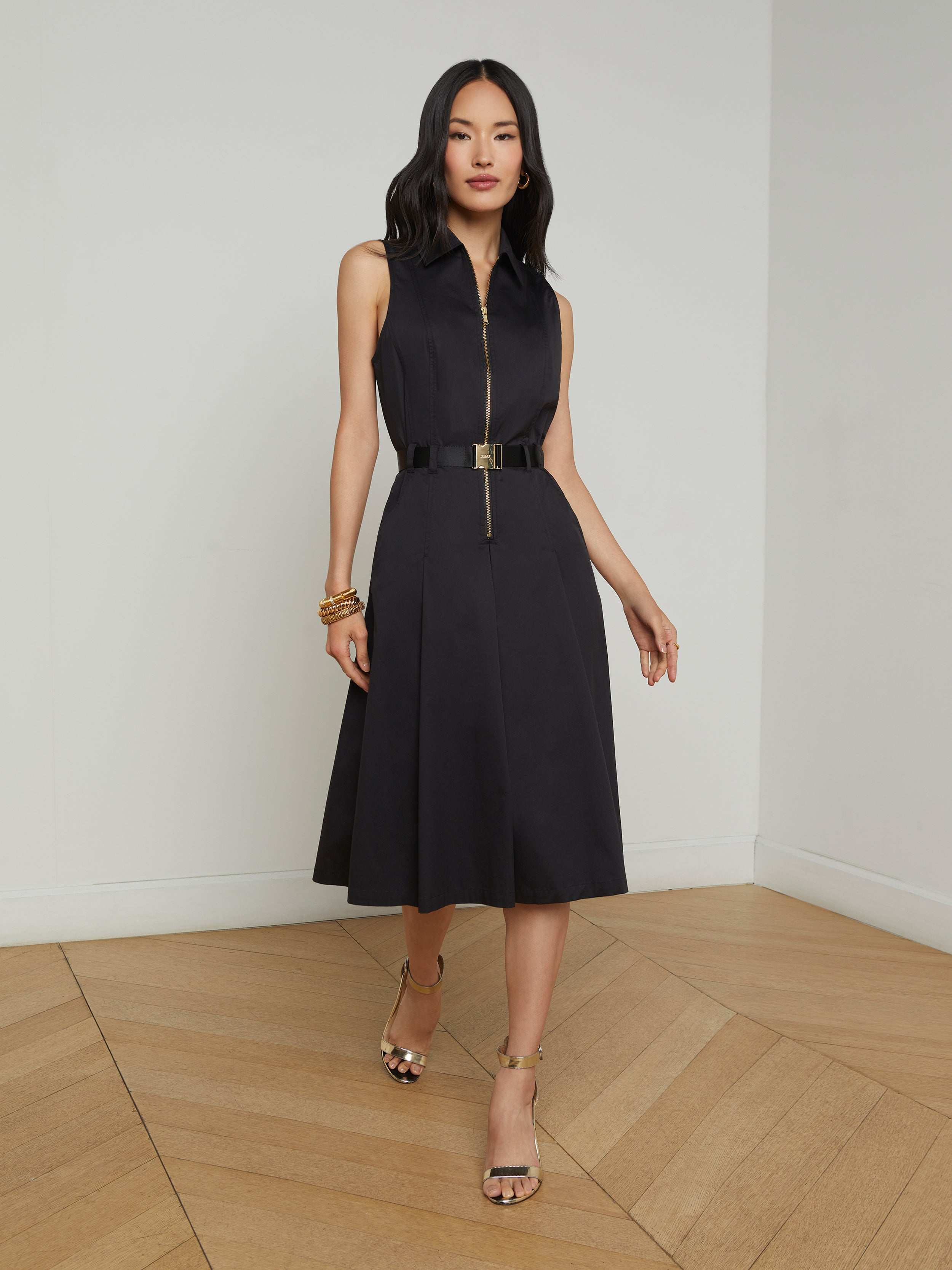 L'AGENCE Women's Kylo Belted Shirtdress - Black - Size 16 L'AGENCE Women's Kylo Belted Shirtdress - Black - Size 16