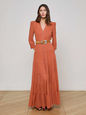 Seraphina Tiered Maxi Dress preorder L'AGENCE