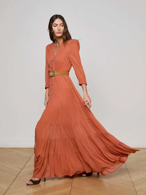 Seraphina Tiered Maxi Dress preorder L'AGENCE