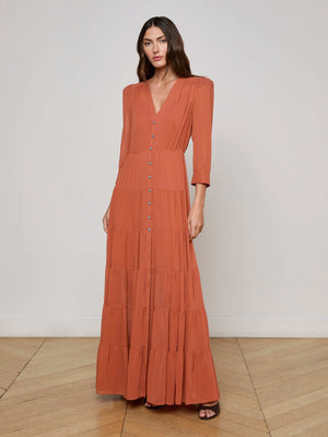 Seraphina Tiered Maxi Dress preorder L'AGENCE
