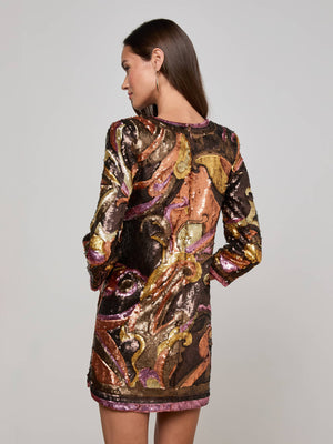 Robe droite à sequins Octavia