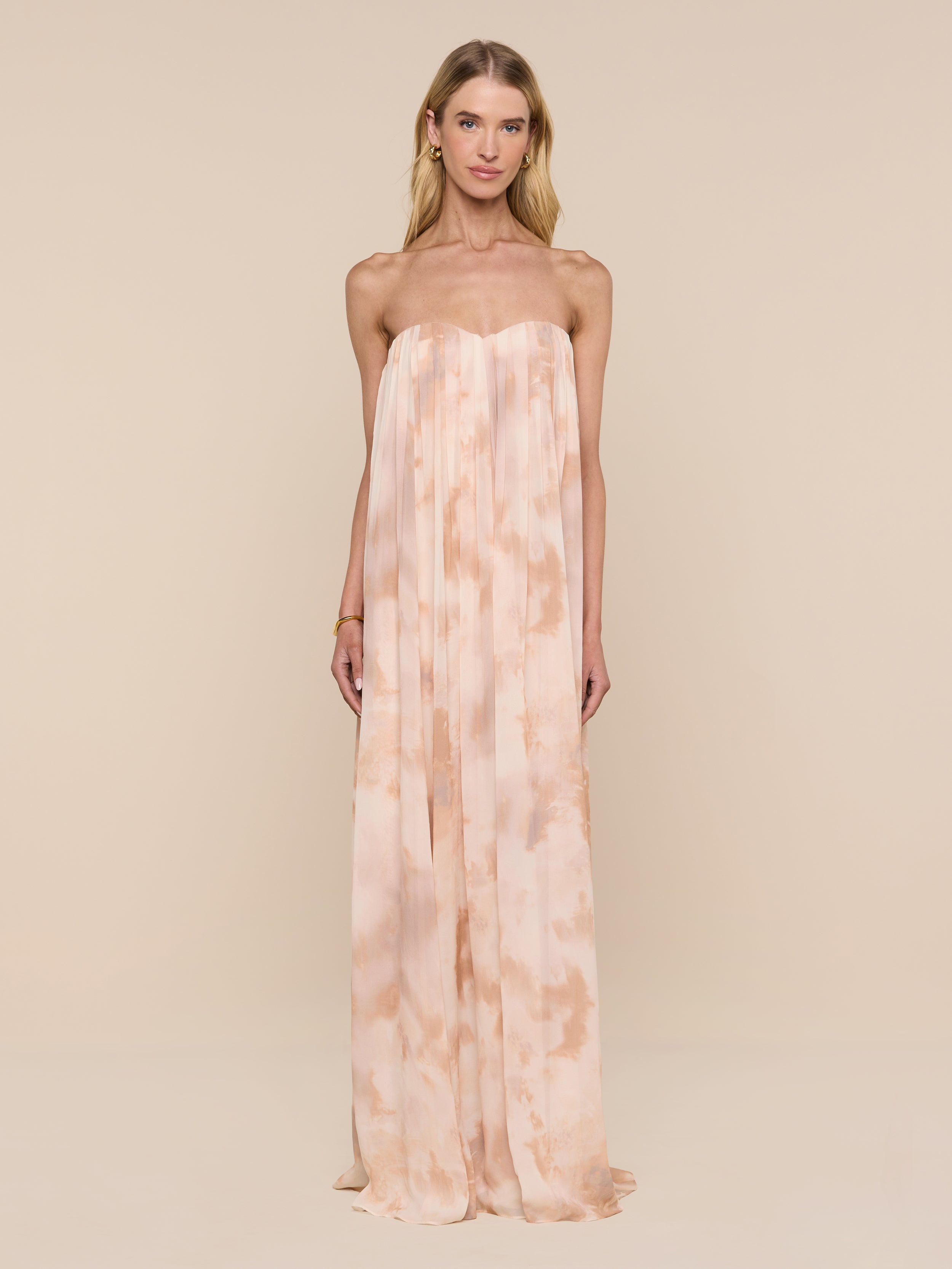 knee length dresses for ladies Eyelet High Low Maxi Dress