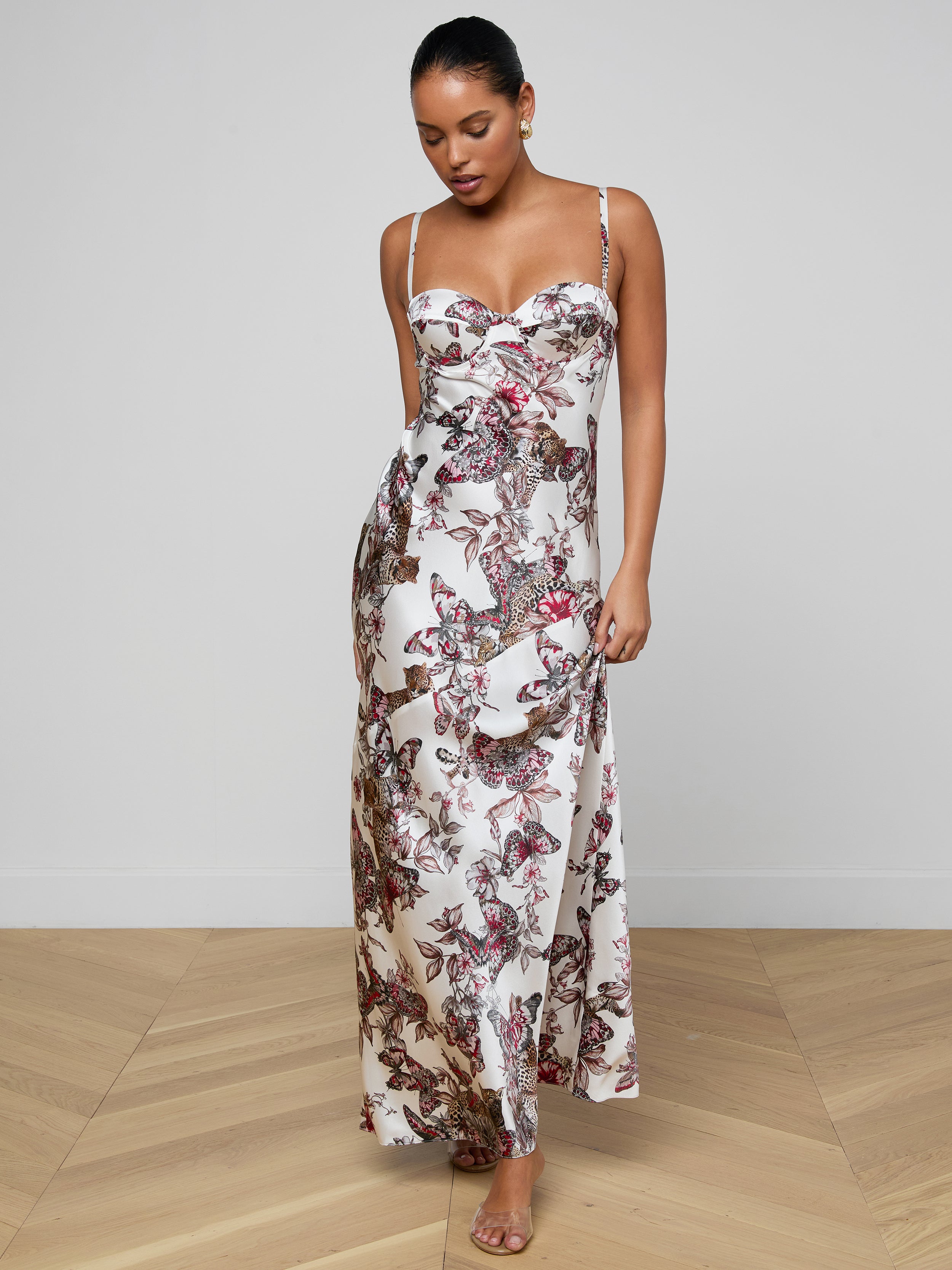 lagence silk dress L'AGENCE Sayla Silk Gown In Black