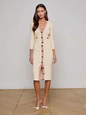 Irvin Pointelle Knit Cardigan cardigan L'AGENCE