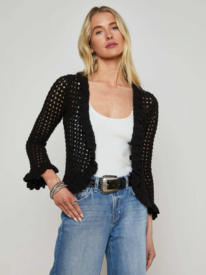 Solaris Crocheted Cardigan cardigan L'AGENCE