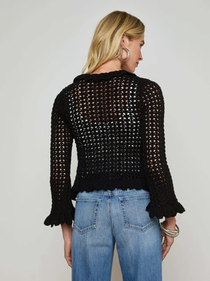 Solaris Crocheted Cardigan cardigan L'AGENCE