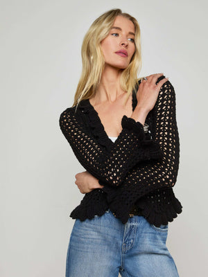 Solaris Crocheted Cardigan cardigan L'AGENCE