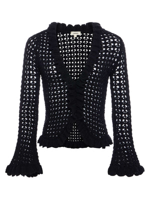 Solaris Crocheted Cardigan cardigan L'AGENCE