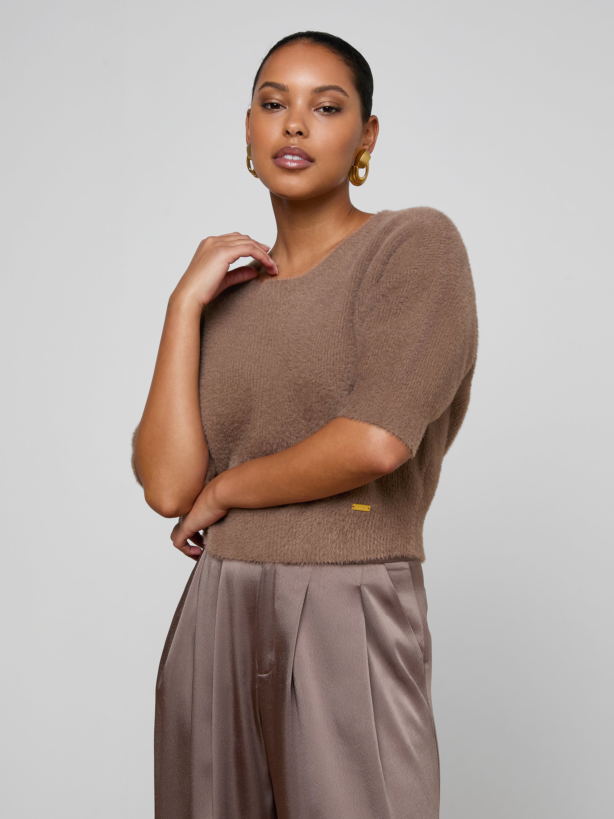 Guinevere Cropped Pullover in Cardamom | L'AGENCE