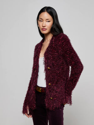 Azure Fringe Cardigan Blazer