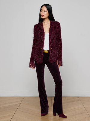 Azure Fringe Cardigan Blazer