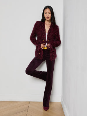 Azure Fringe Cardigan Blazer