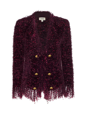 Azure Fringe Cardigan Blazer