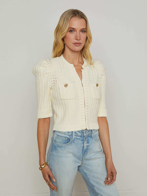 Delilah Cropped Cardigan cardigan L'AGENCE