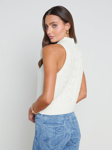 Bellini Cable-Knit Turtleneck pullover L'AGENCE   