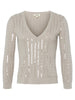 Trinity Sequin Stripe Sweater pullover L'AGENCE Sale   