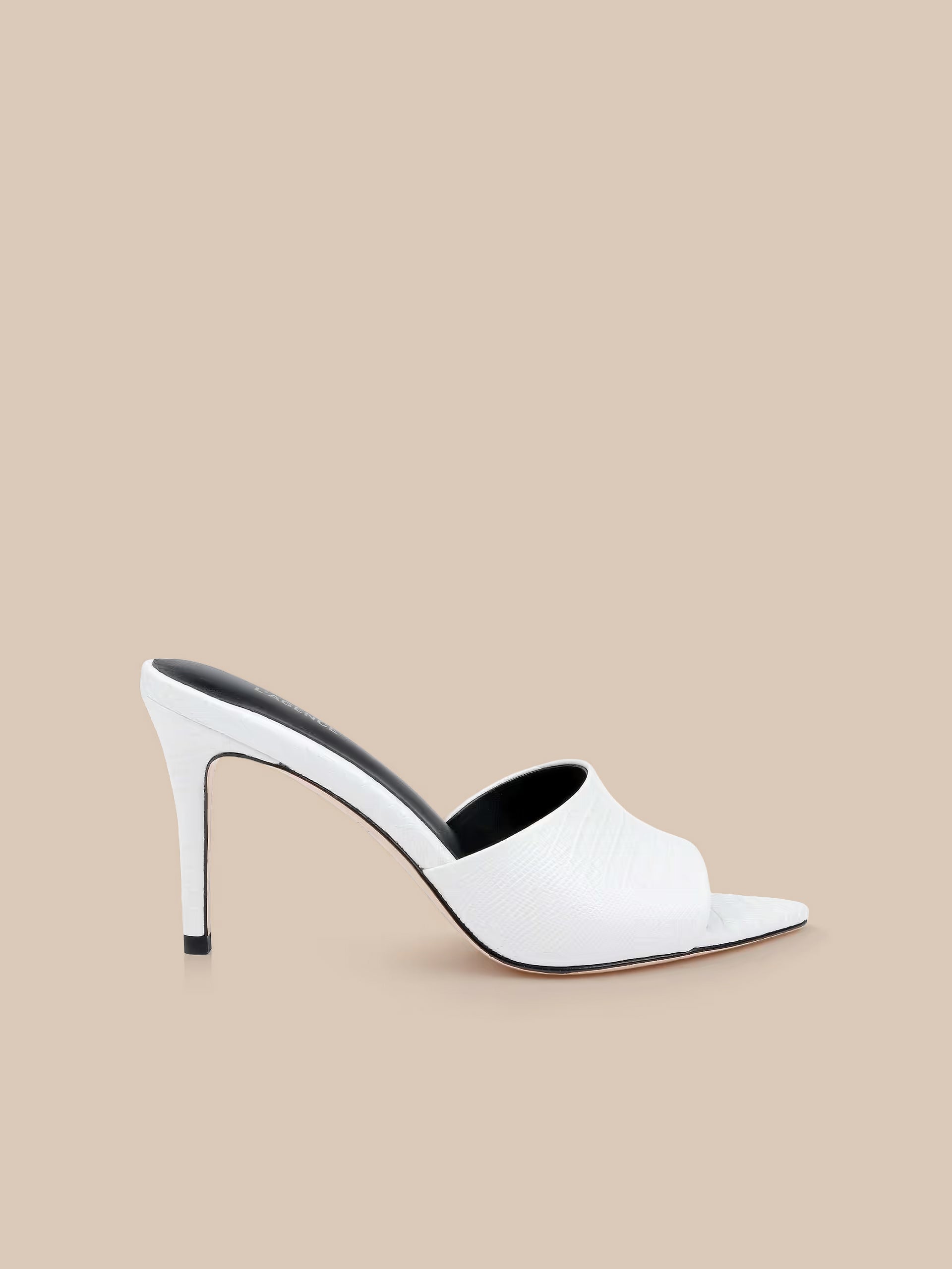 Andrea Wazen Lace Crystal Mule White 37 ミディアムヒール KATY MULE LACE PEARL 75 – Andrea Wazen