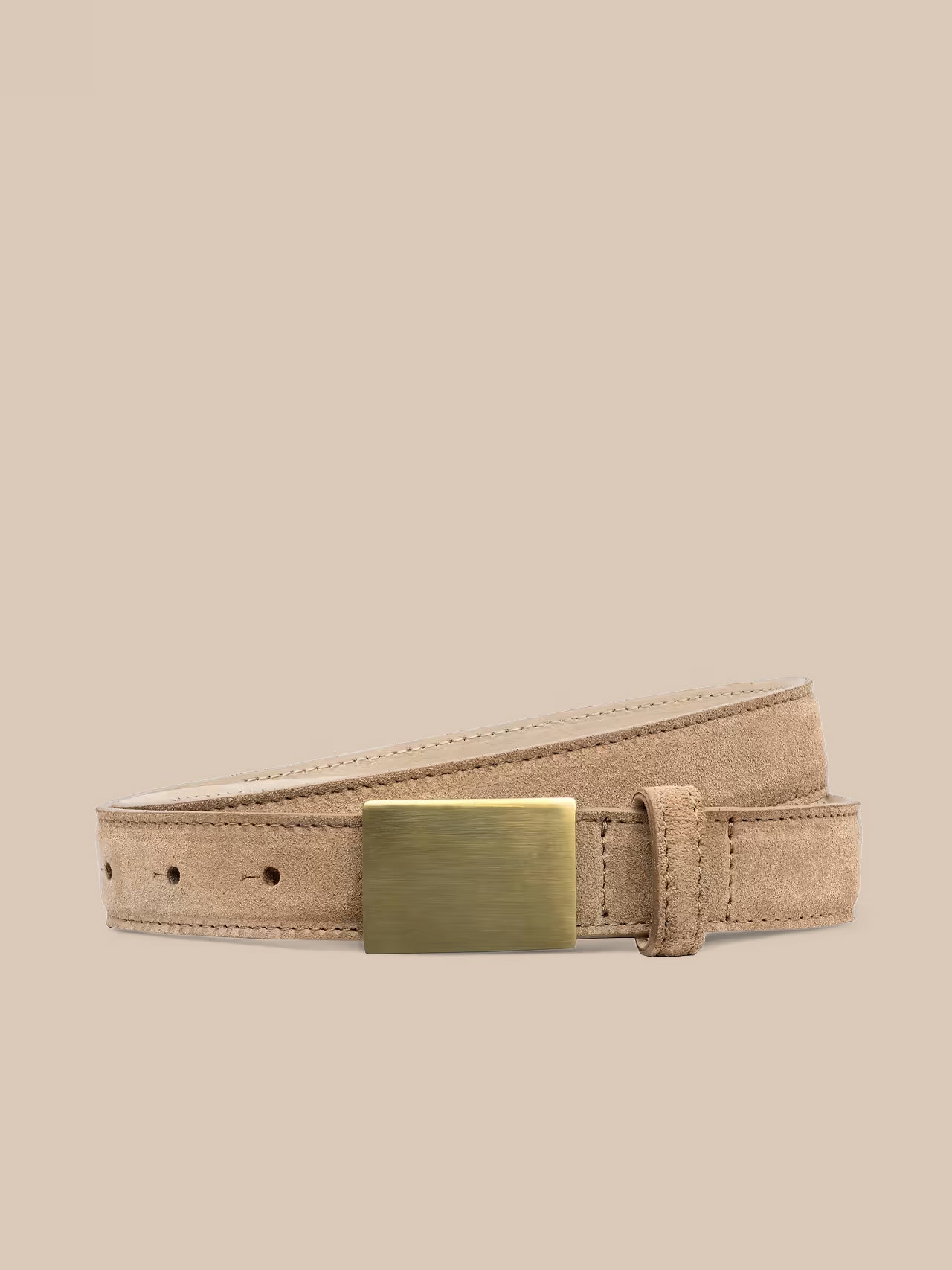 Amis Suede Belt in Cappuccino | L'AGENCE