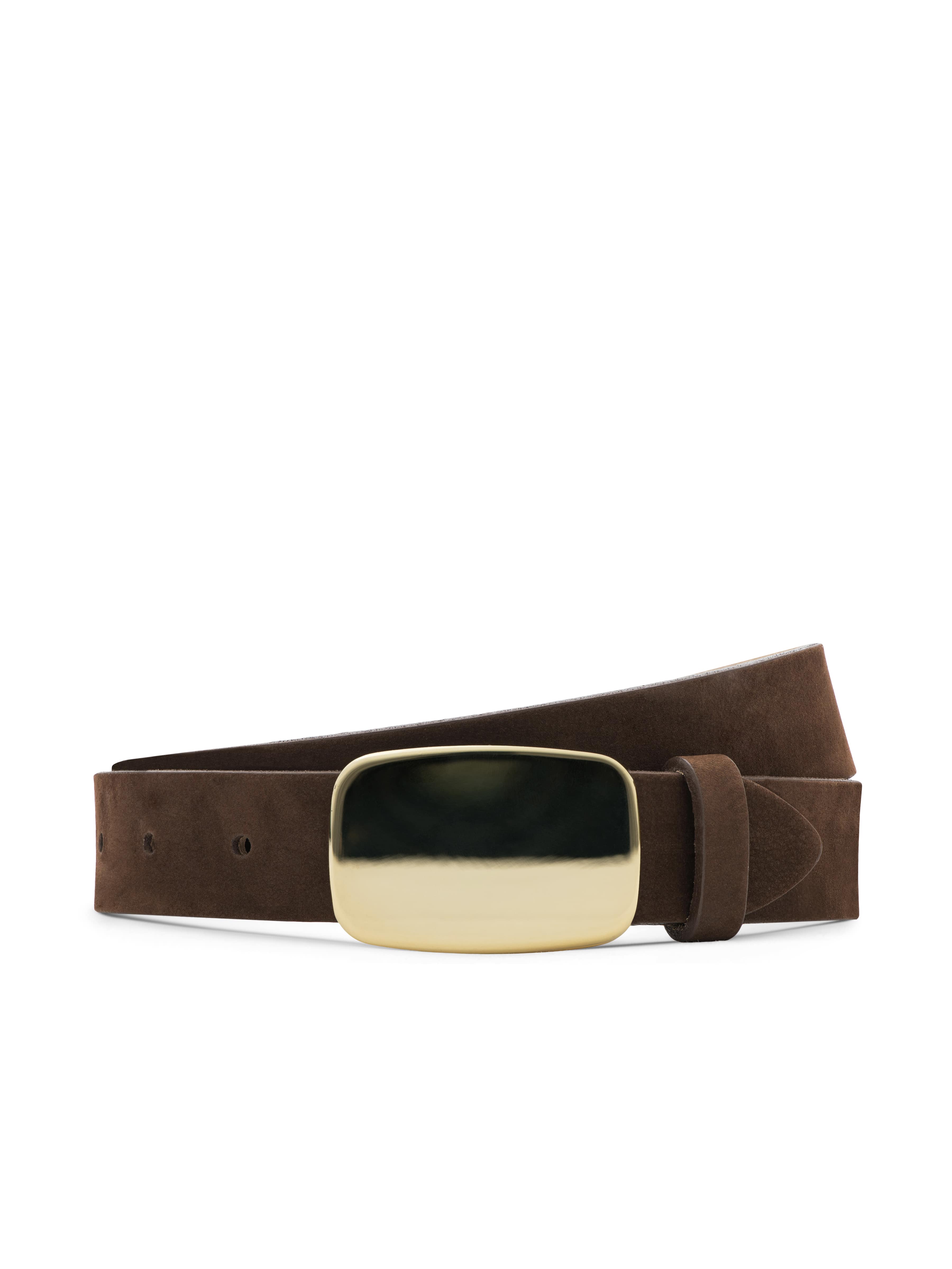 Hennie Suede Belt in Chocolate Nubuck | L'AGENCE