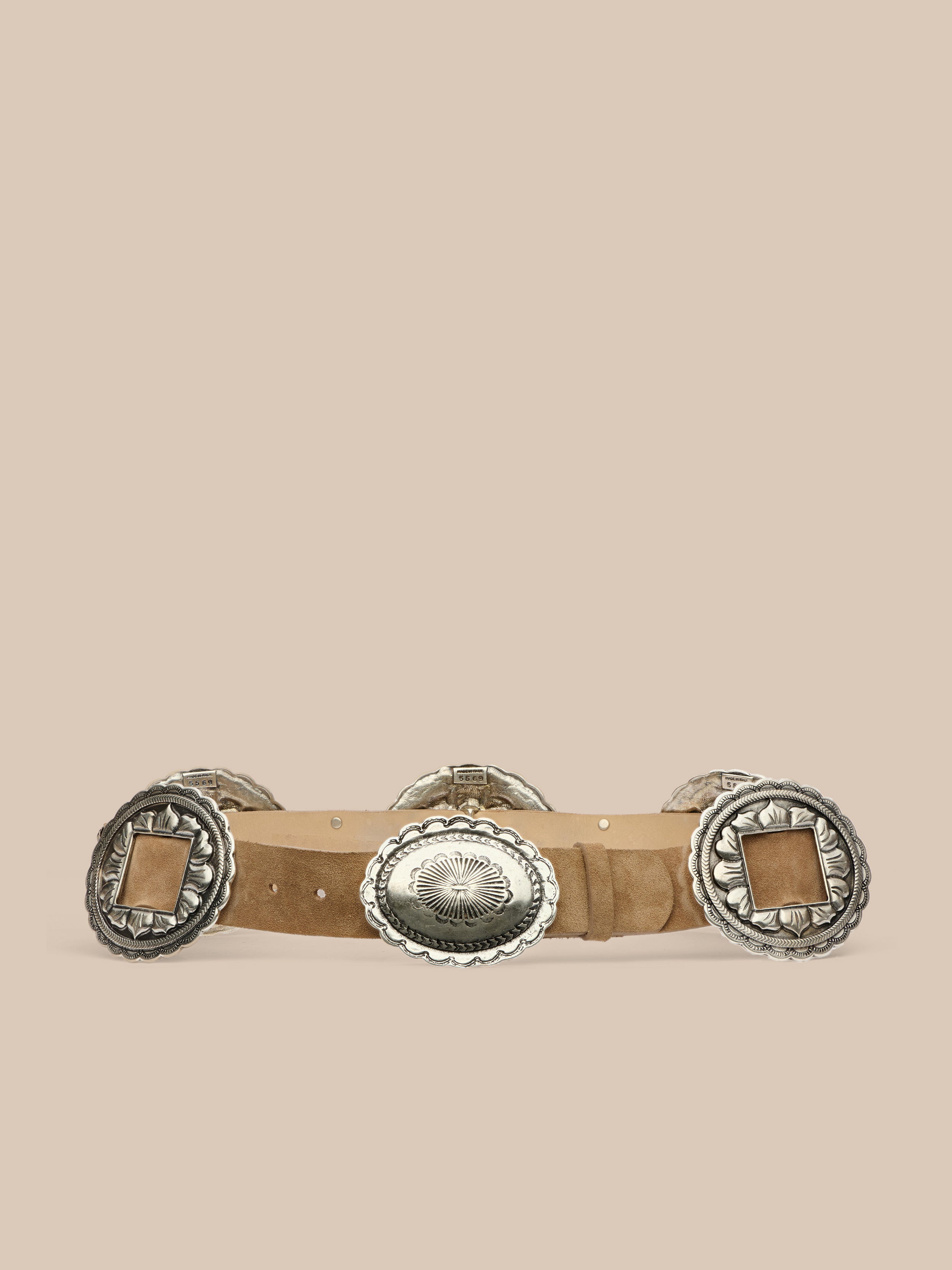 Austin Suede Belt in Cappuccino Suede | L'AGENCE