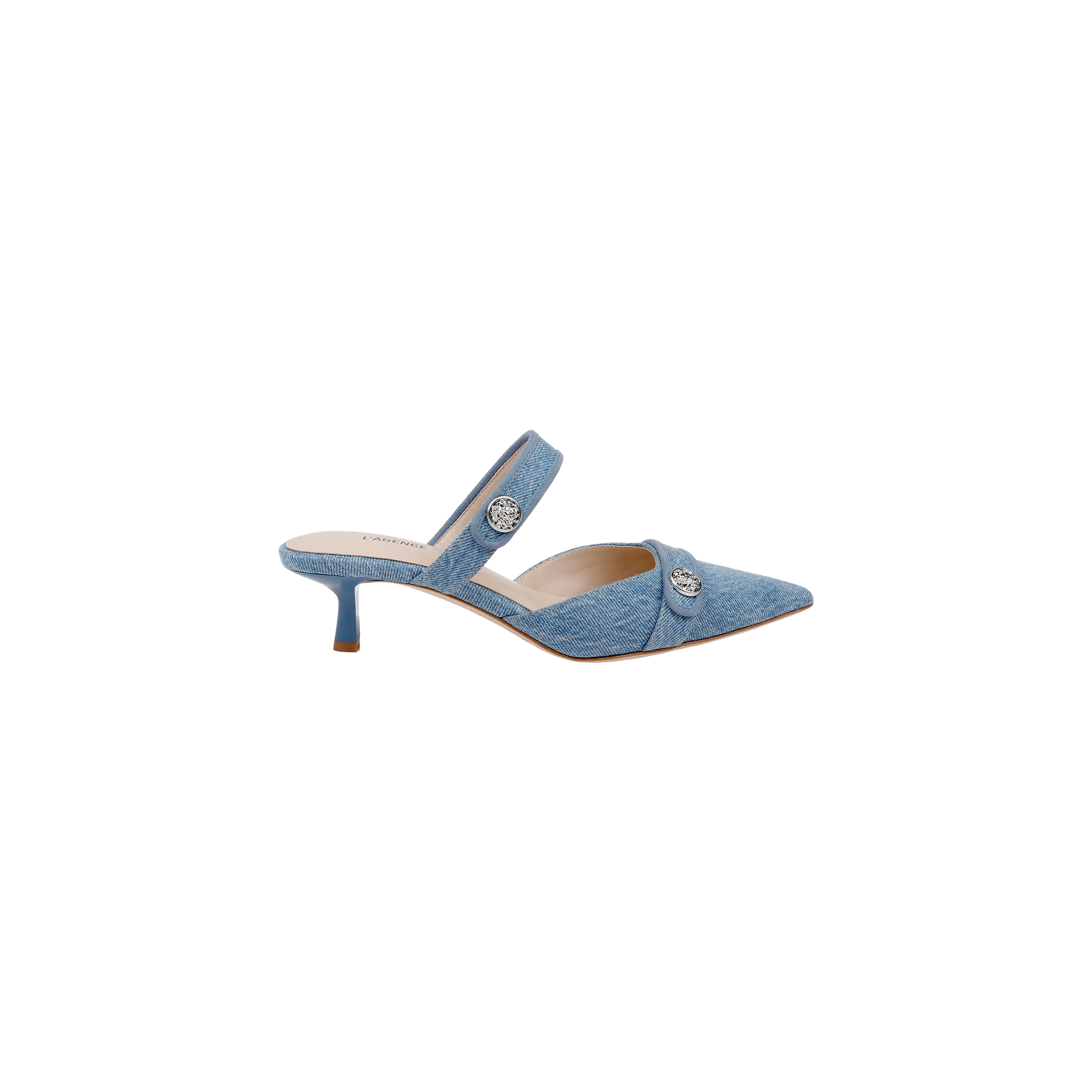 Gilliane Denim Mule in Light Denim | L'AGENCE