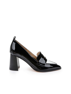 Mallory Leather Block-Heel Loafer