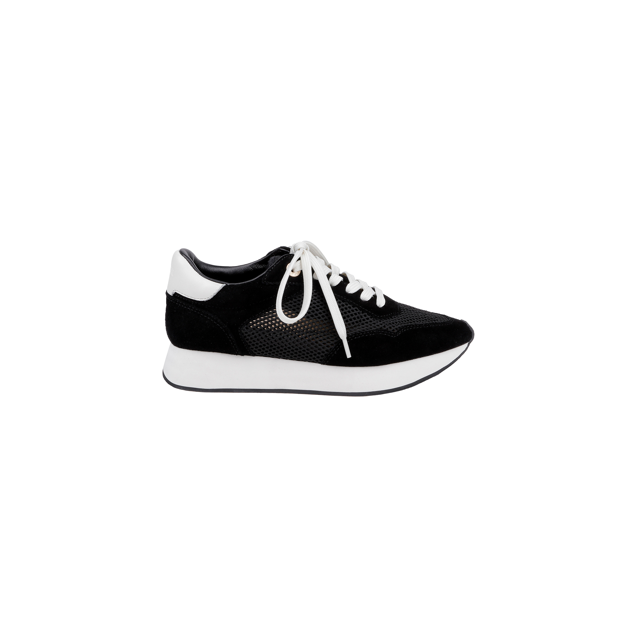 Deepa Platform Sneaker in Black Suede | L'AGENCE