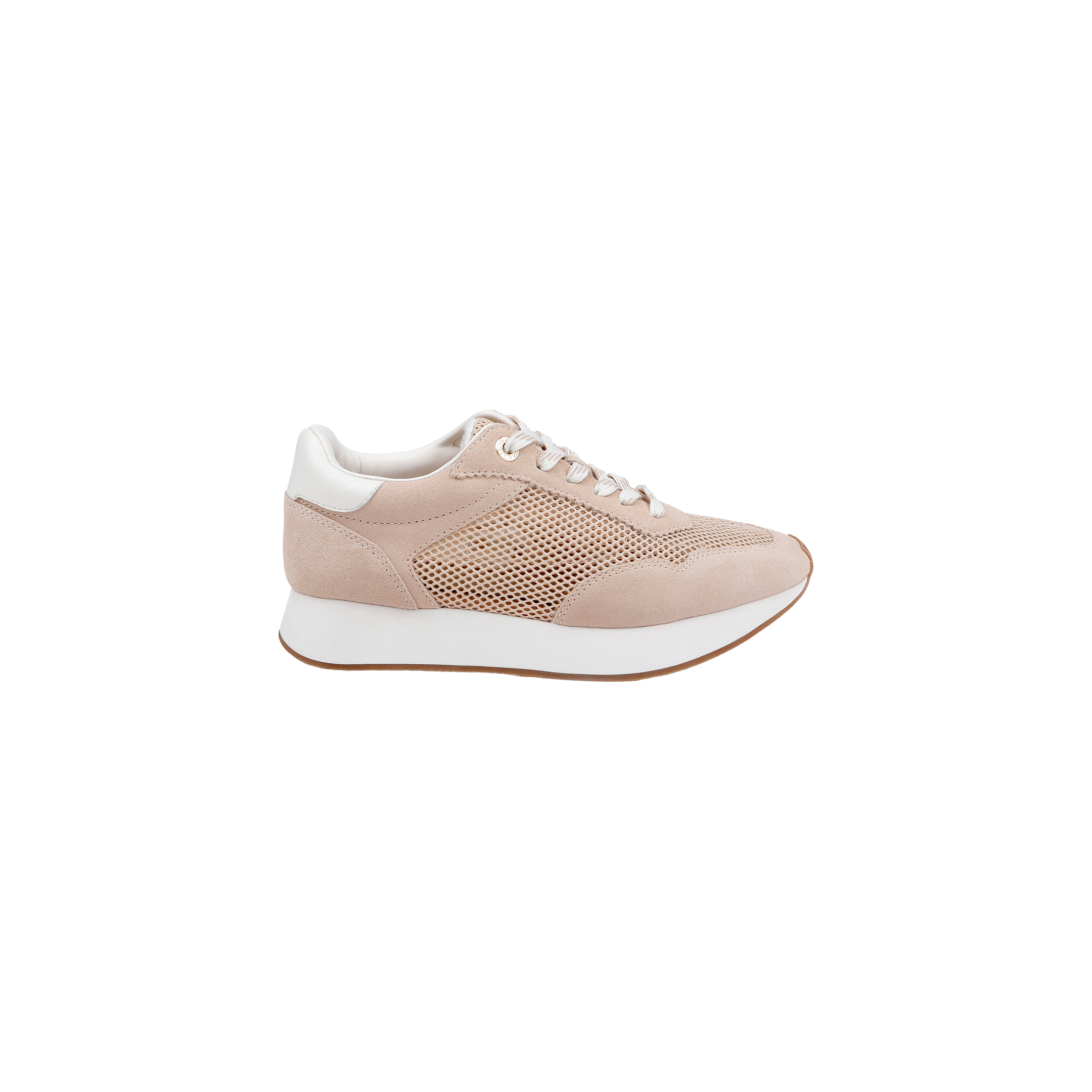 Deepa Platform Sneaker in Latte Suede | L'AGENCE
