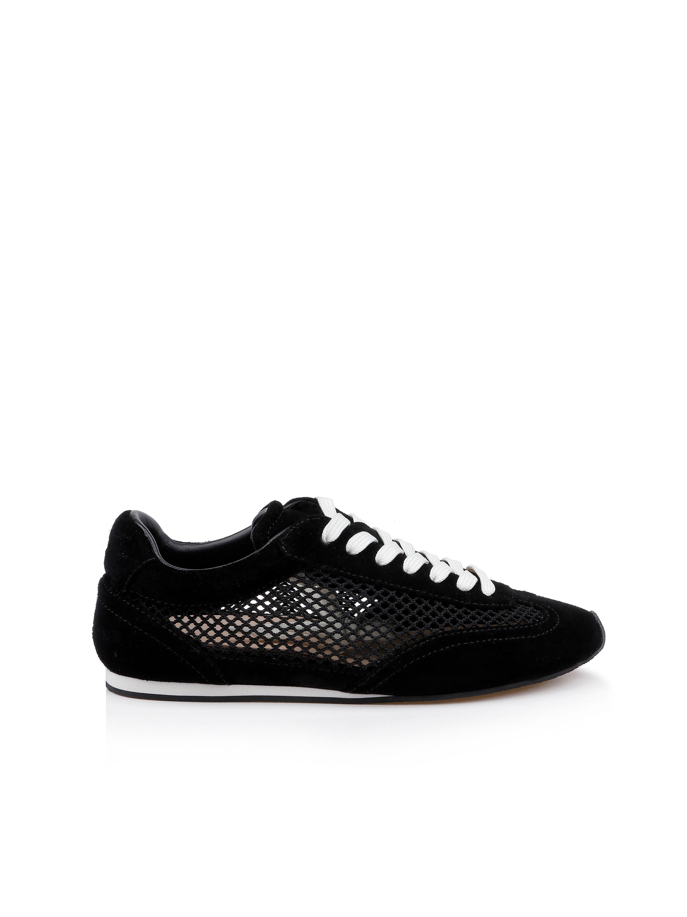Jarah Sneaker in Black Suede | L'AGENCE