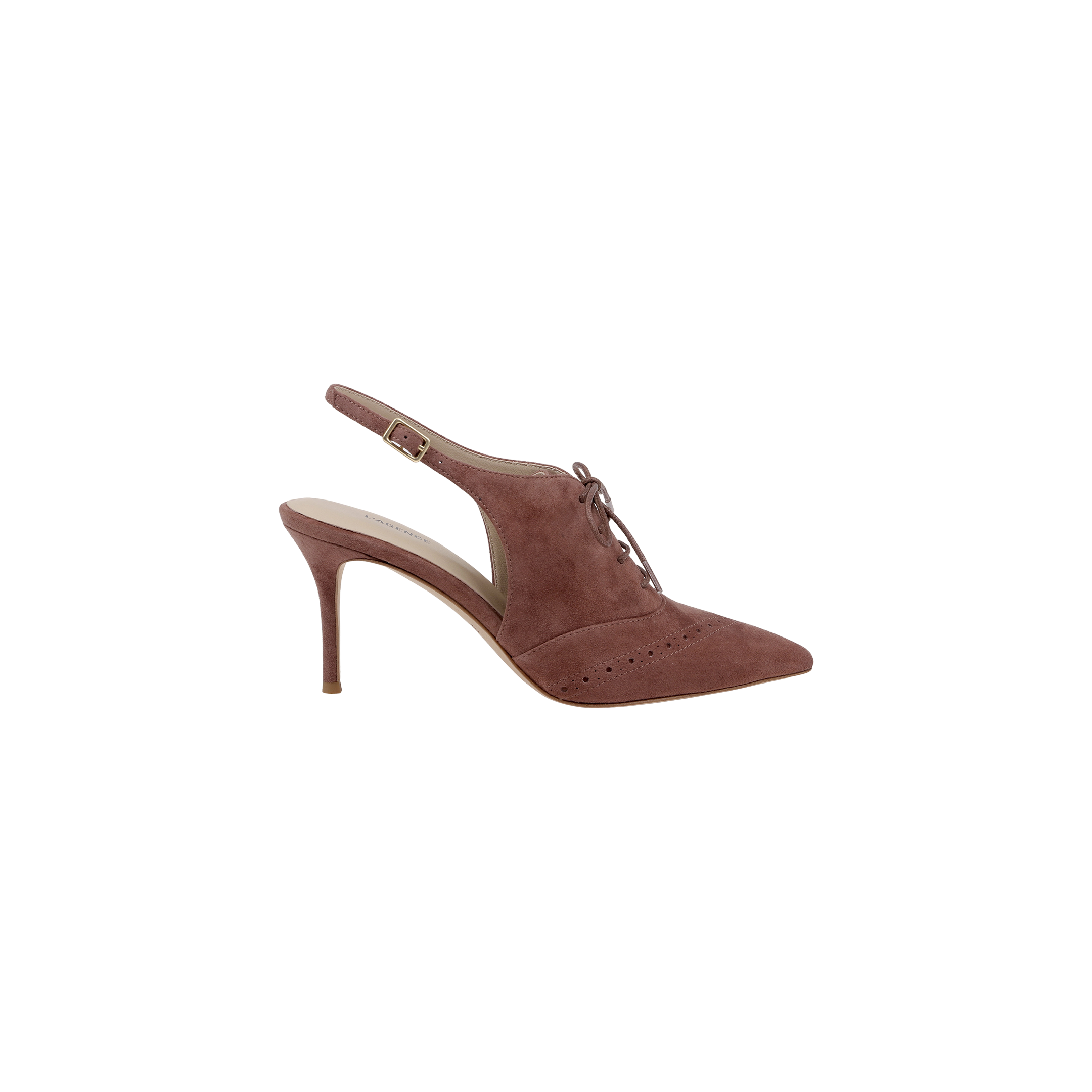 Shreya Suede Slingback Pump in Hazel Suede | L'AGENCE