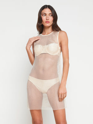 Angela Mesh Cover-Up Dress swim L'AGENCE