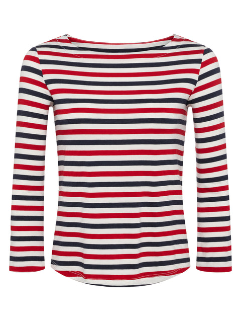 Lucille Striped Boatneck Top tee shirt L'AGENCE   