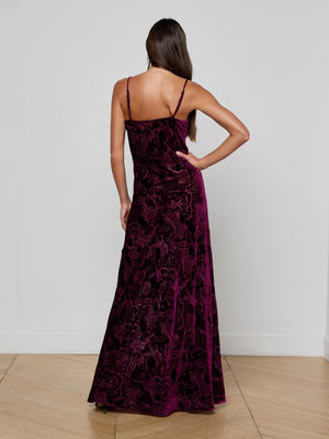 Christine Burnout Velvet Dress