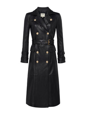 Celina Leather Trench Coat coat L'AGENCE