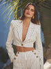 Izzie Striped Cropped Blazer