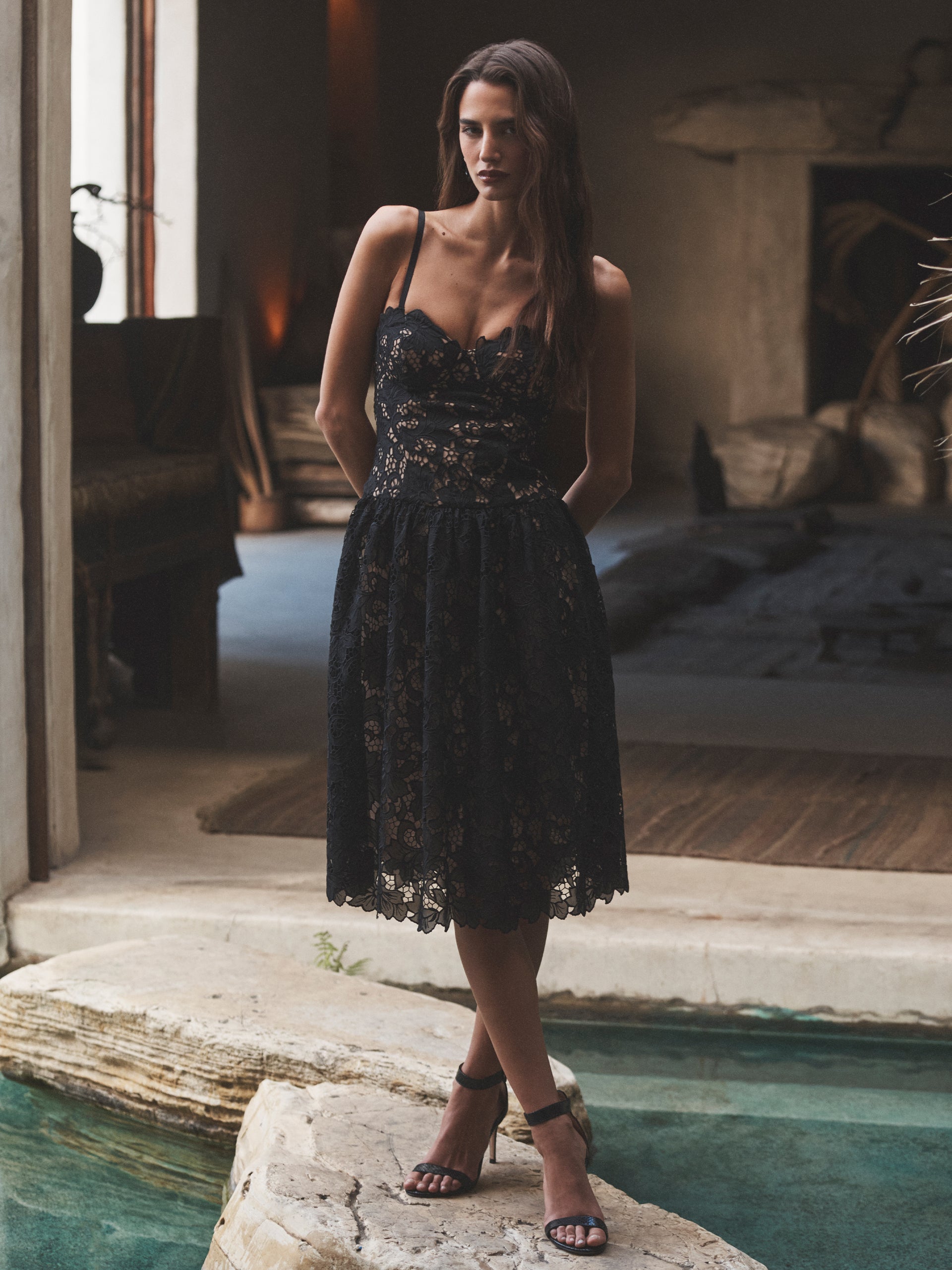 Flyn Lace Midi Dress