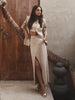 Maceline Pinstriped Maxi Skirt